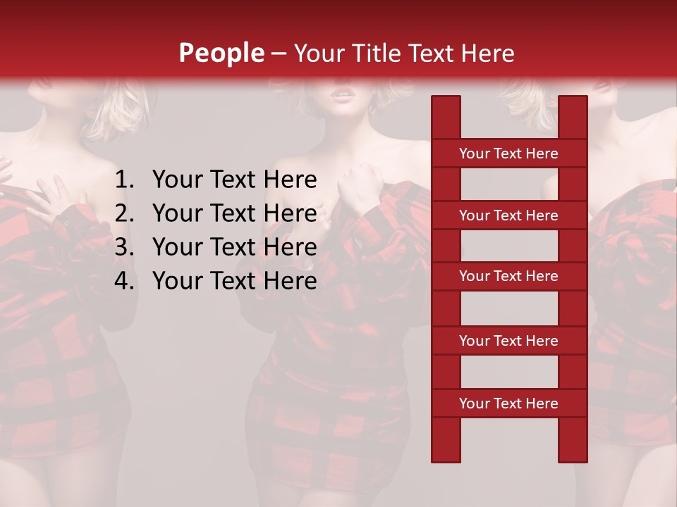 Sale Model Caucasian PowerPoint Template