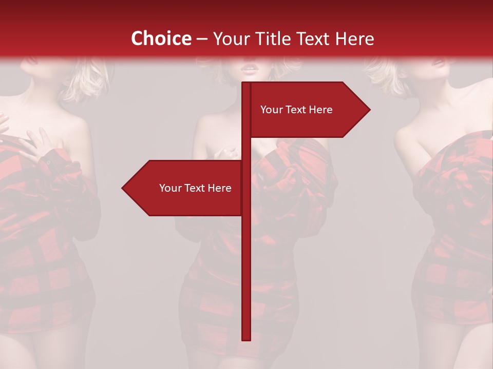 Sale Model Caucasian PowerPoint Template