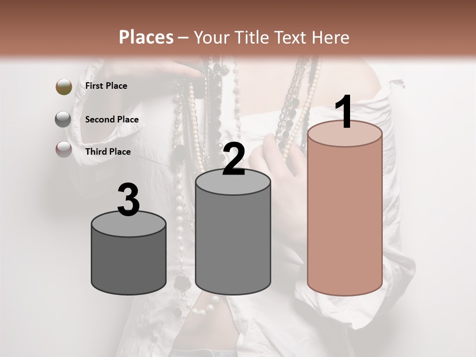 Caucasian Makeup Portrait PowerPoint Template