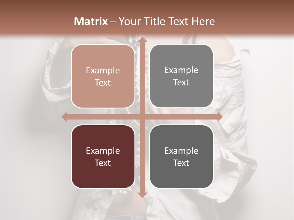 Caucasian Makeup Portrait PowerPoint Template