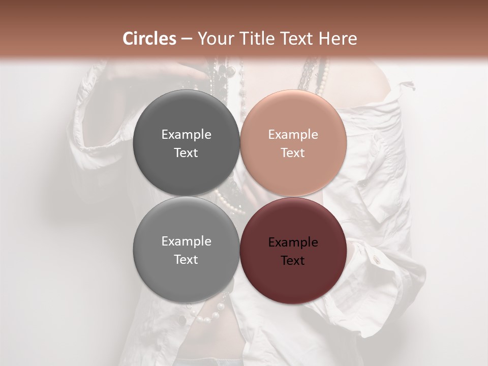 Caucasian Makeup Portrait PowerPoint Template