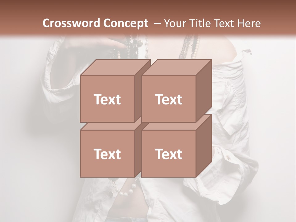 Caucasian Makeup Portrait PowerPoint Template