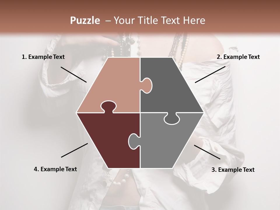 Caucasian Makeup Portrait PowerPoint Template