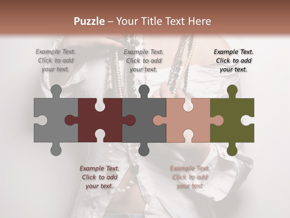 Caucasian Makeup Portrait PowerPoint Template