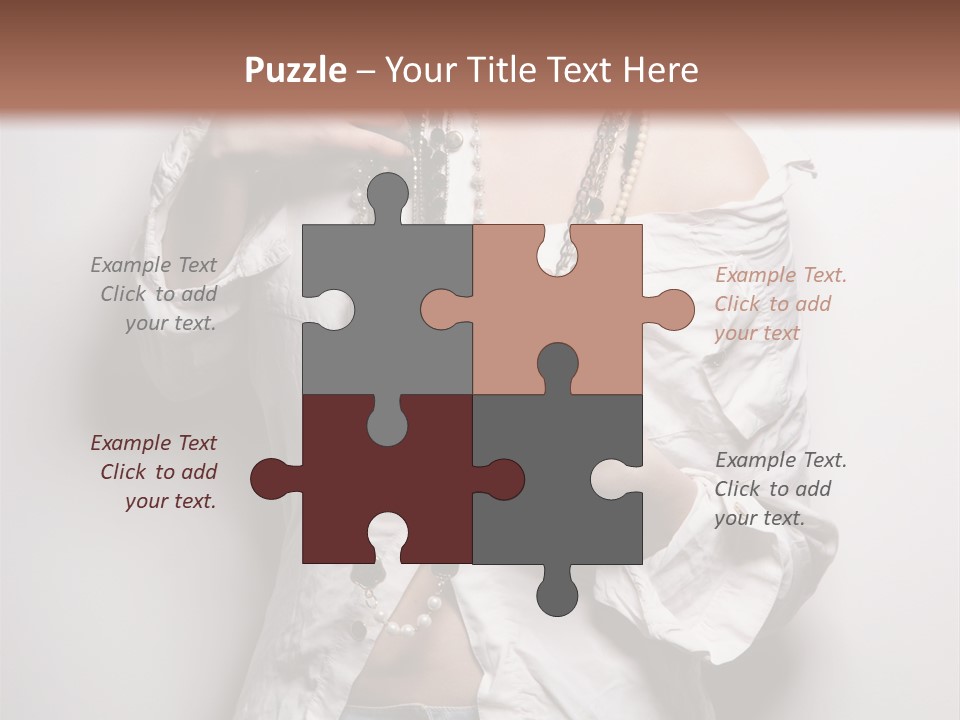 Caucasian Makeup Portrait PowerPoint Template