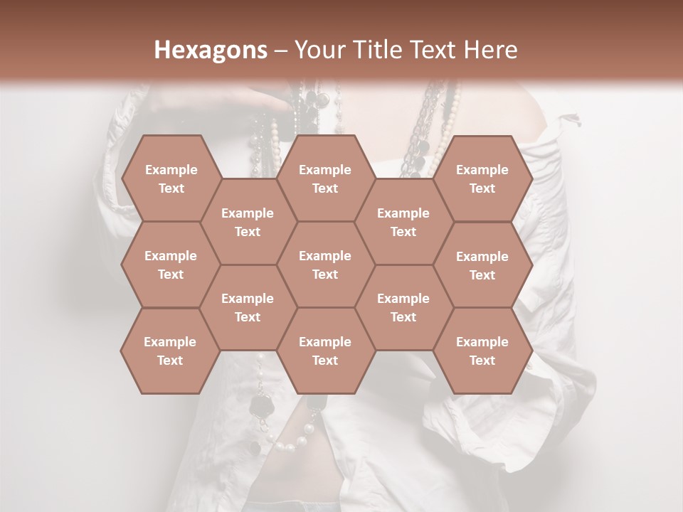 Caucasian Makeup Portrait PowerPoint Template