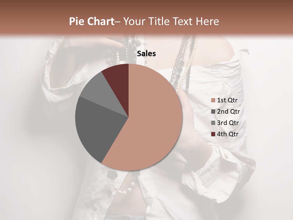 Caucasian Makeup Portrait PowerPoint Template