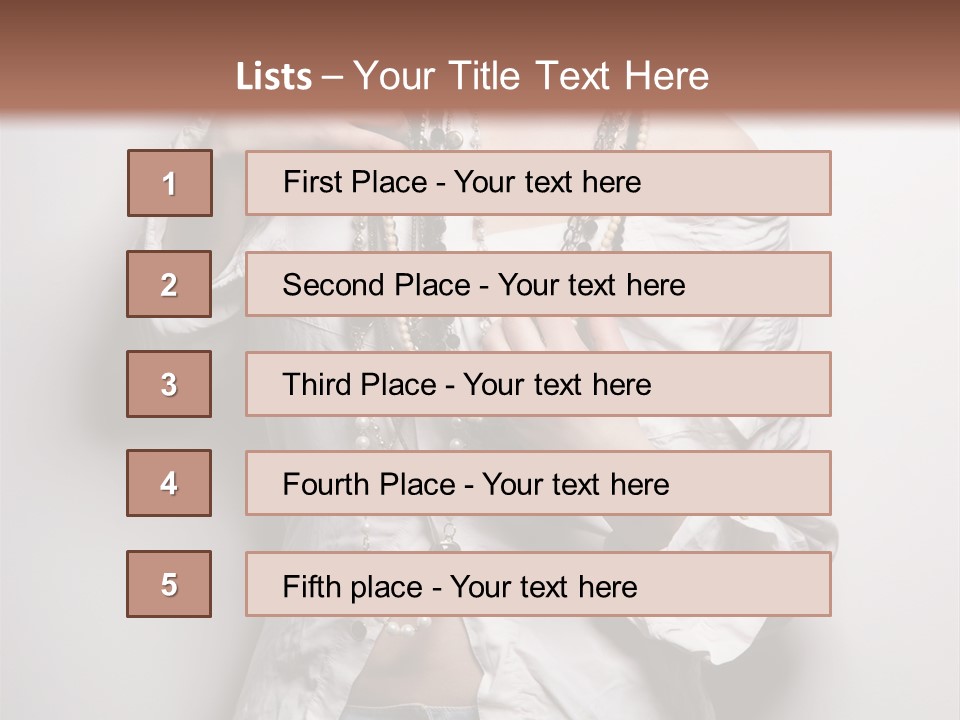 Caucasian Makeup Portrait PowerPoint Template