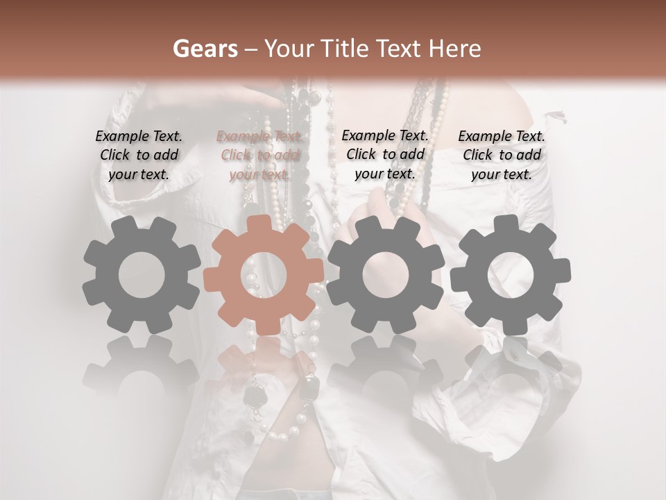 Caucasian Makeup Portrait PowerPoint Template