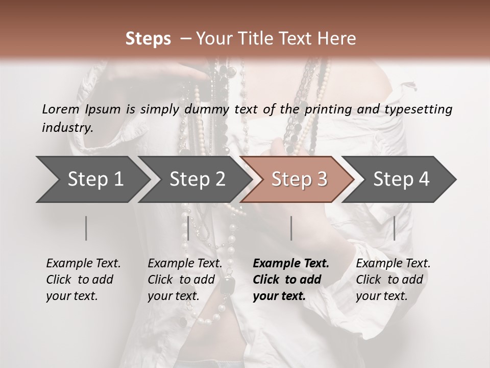 Caucasian Makeup Portrait PowerPoint Template