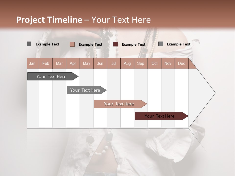 Caucasian Makeup Portrait PowerPoint Template