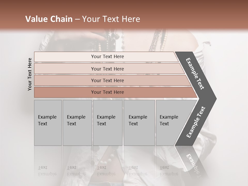 Caucasian Makeup Portrait PowerPoint Template