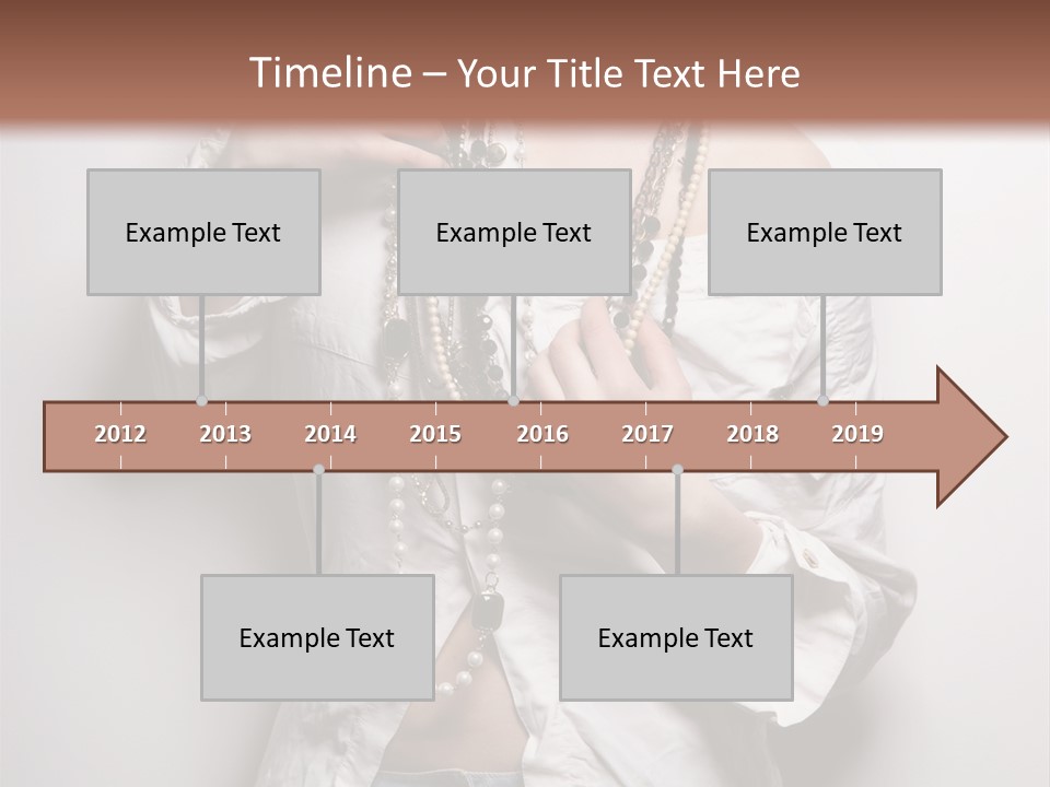 Caucasian Makeup Portrait PowerPoint Template