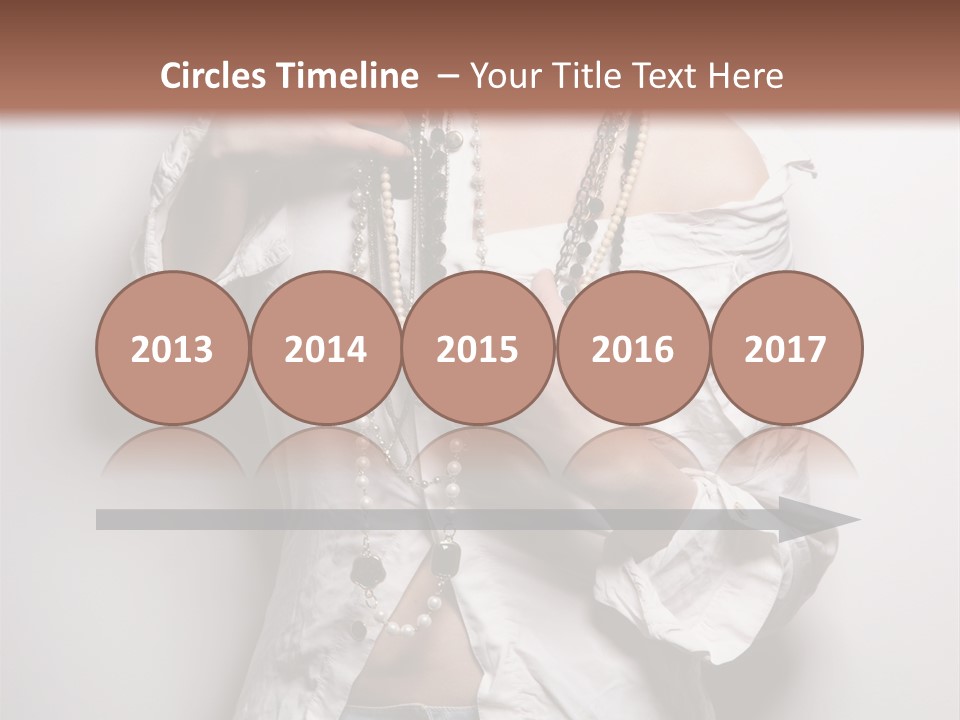 Caucasian Makeup Portrait PowerPoint Template