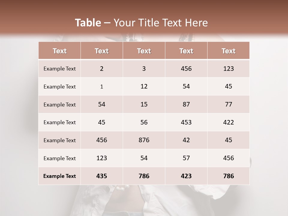 Caucasian Makeup Portrait PowerPoint Template