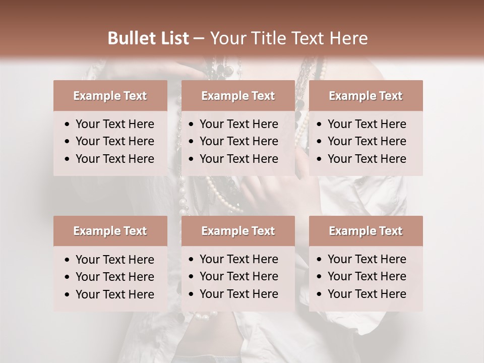 Caucasian Makeup Portrait PowerPoint Template