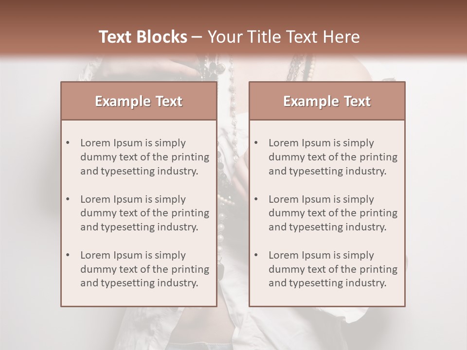 Caucasian Makeup Portrait PowerPoint Template