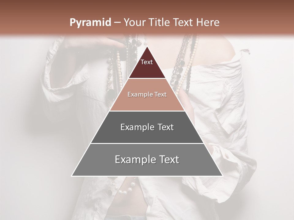 Caucasian Makeup Portrait PowerPoint Template