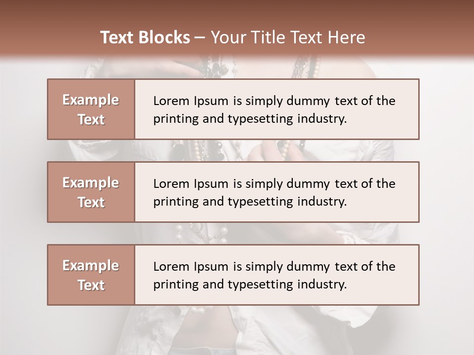Caucasian Makeup Portrait PowerPoint Template