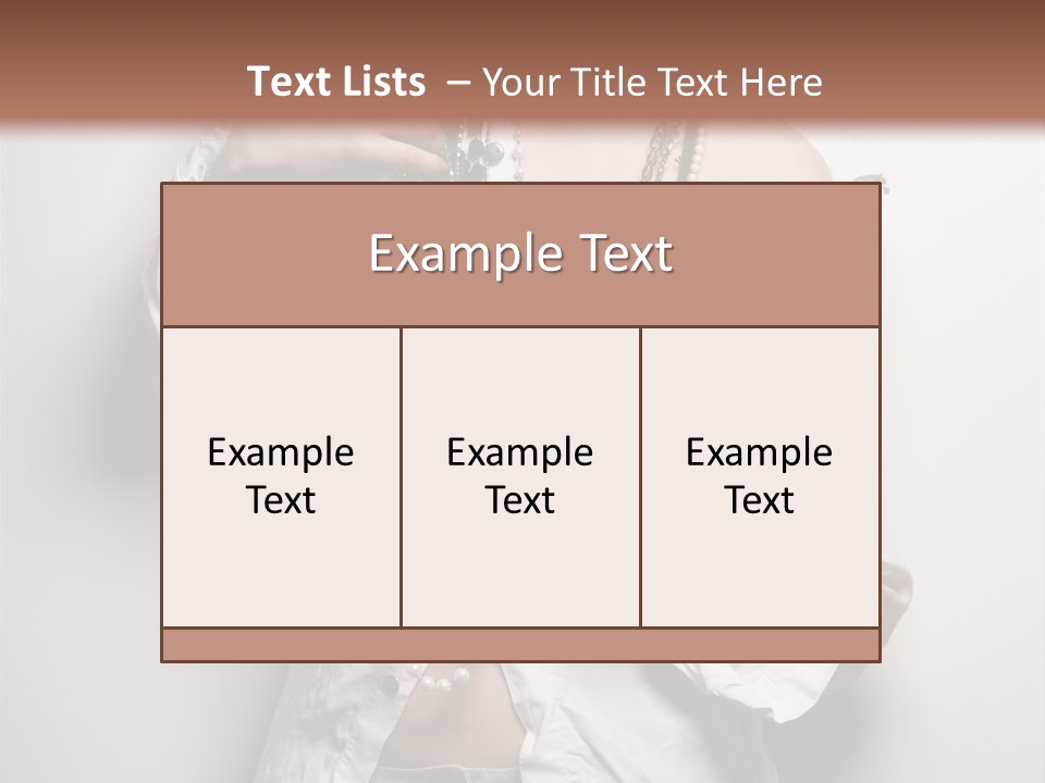 Caucasian Makeup Portrait PowerPoint Template