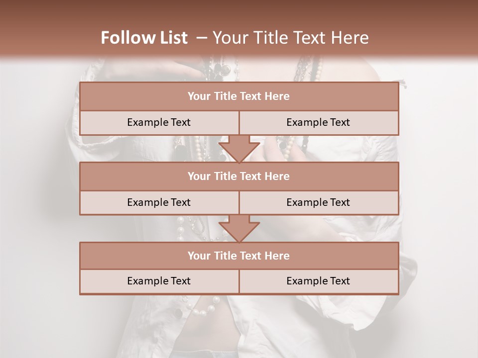 Caucasian Makeup Portrait PowerPoint Template