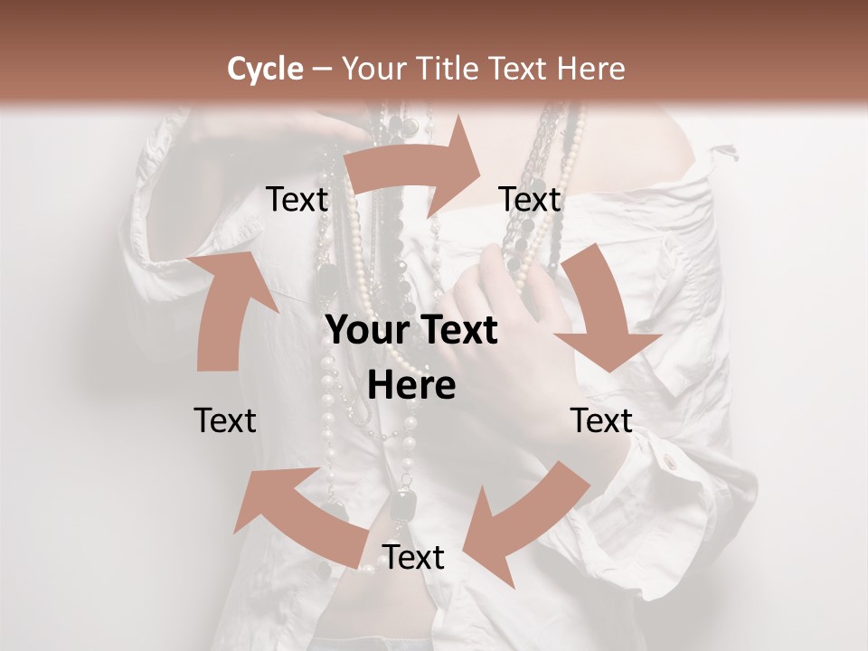 Caucasian Makeup Portrait PowerPoint Template