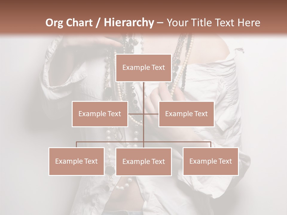 Caucasian Makeup Portrait PowerPoint Template