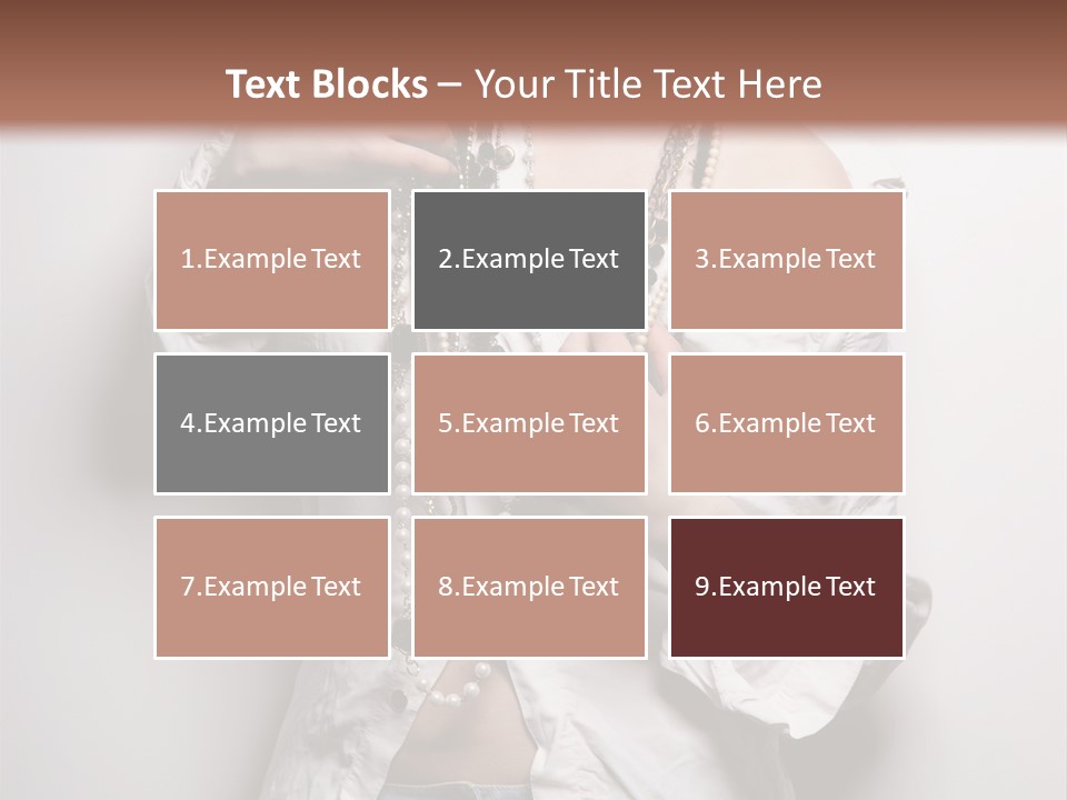 Caucasian Makeup Portrait PowerPoint Template