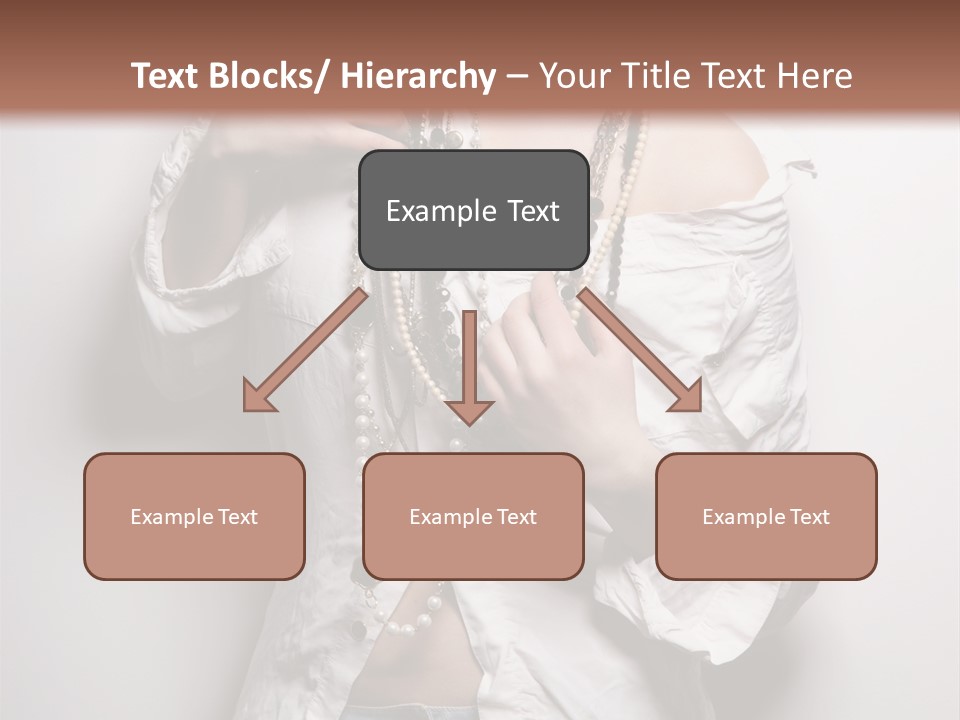Caucasian Makeup Portrait PowerPoint Template