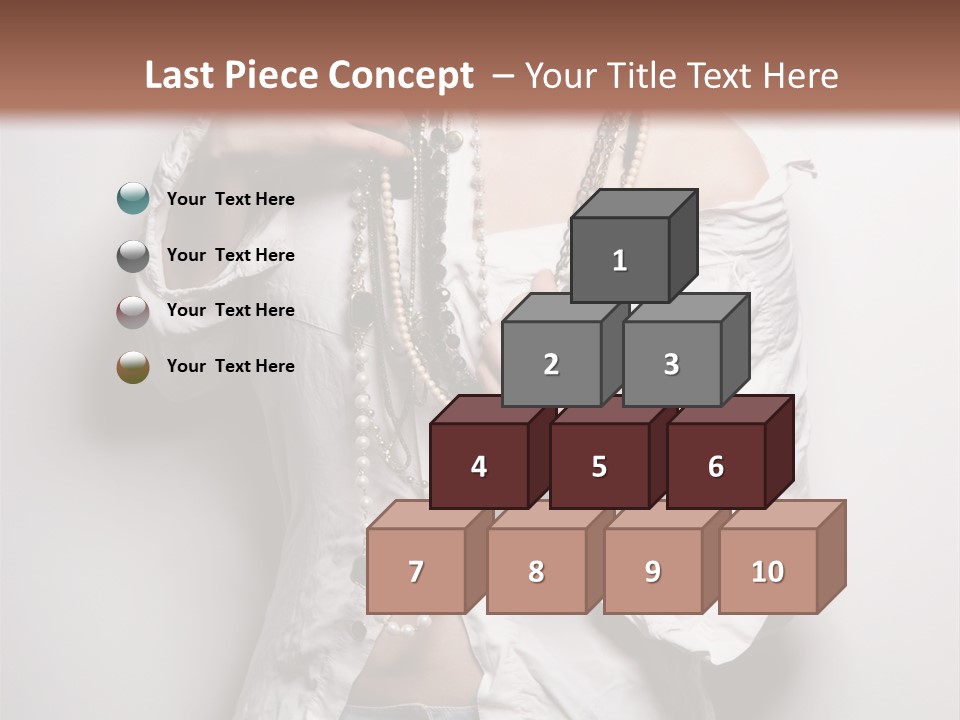 Caucasian Makeup Portrait PowerPoint Template