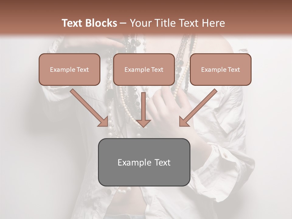 Caucasian Makeup Portrait PowerPoint Template