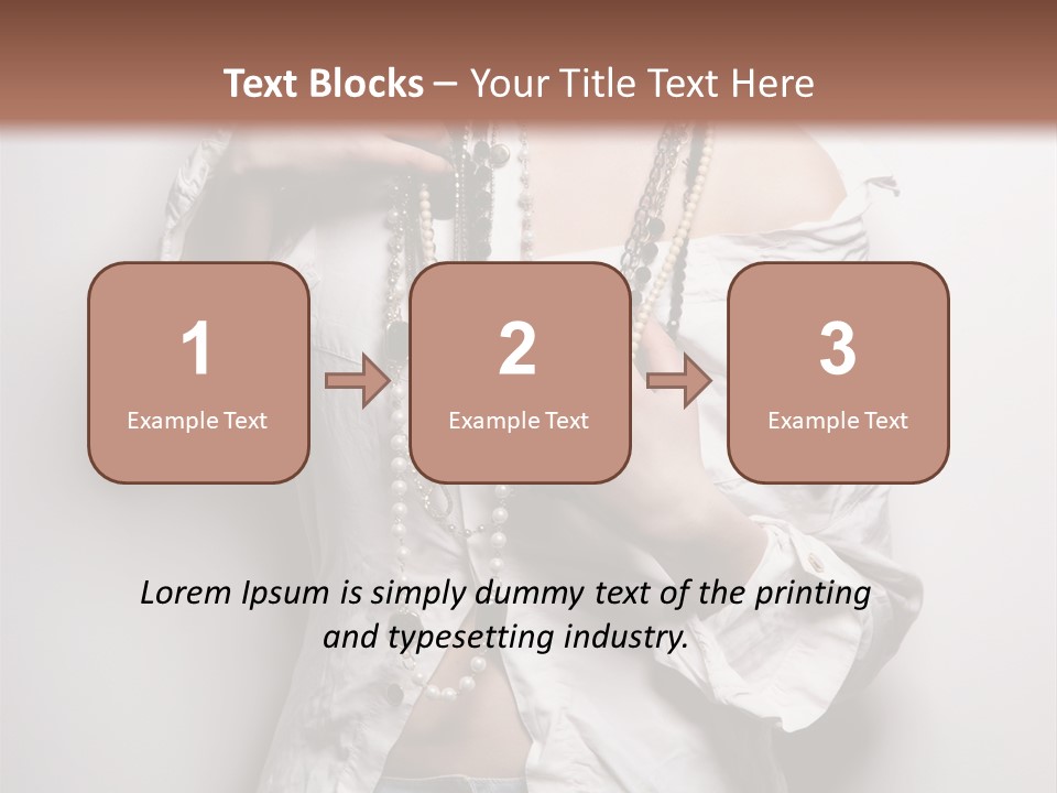 Caucasian Makeup Portrait PowerPoint Template