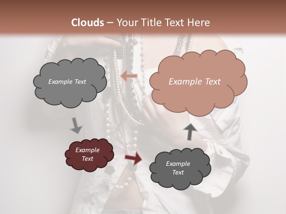Caucasian Makeup Portrait PowerPoint Template