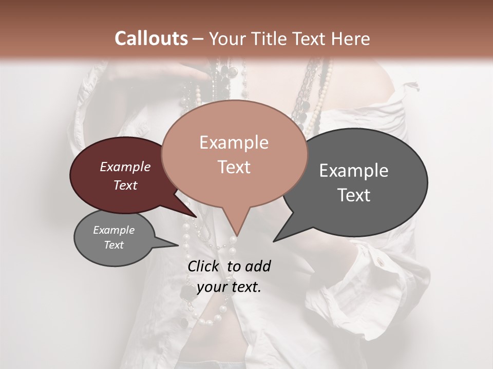 Caucasian Makeup Portrait PowerPoint Template