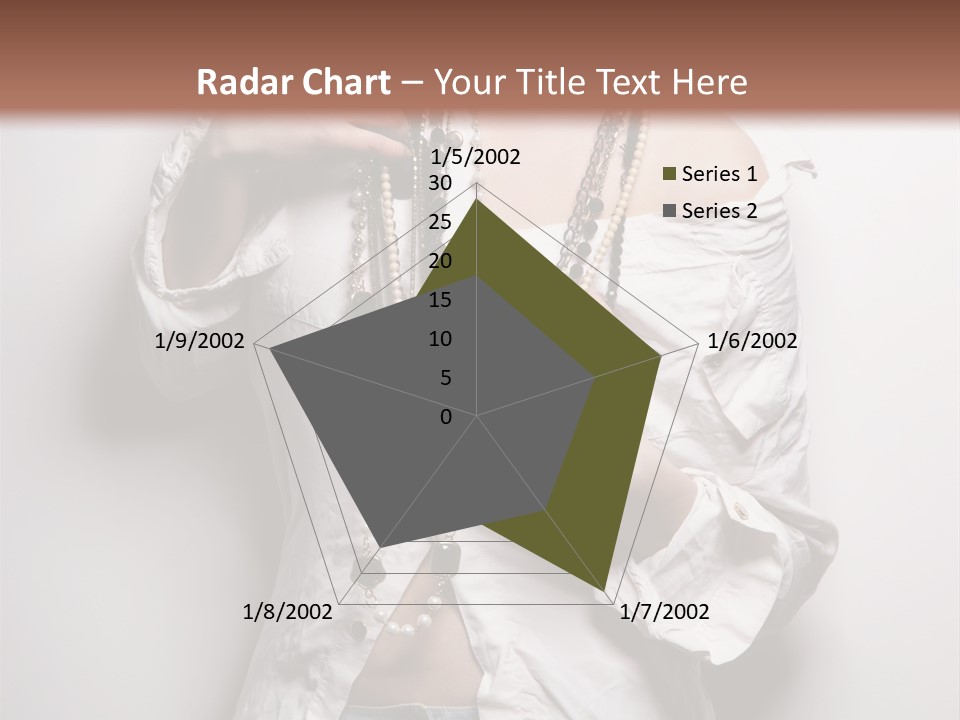 Caucasian Makeup Portrait PowerPoint Template