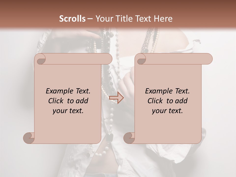 Caucasian Makeup Portrait PowerPoint Template