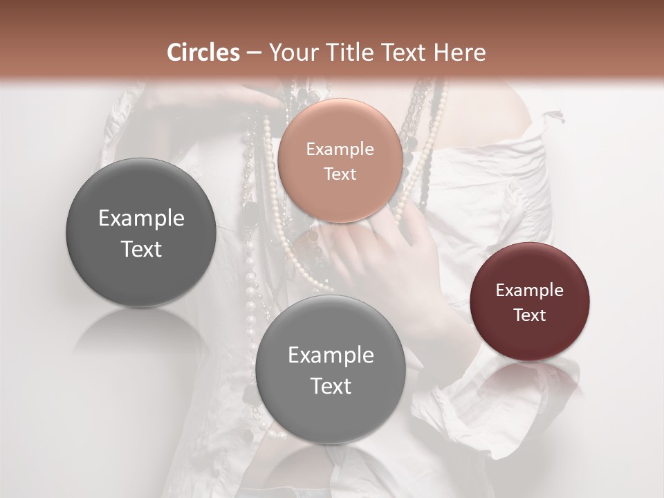 Caucasian Makeup Portrait PowerPoint Template