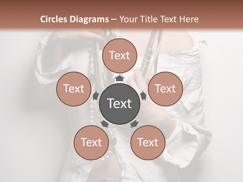 Caucasian Makeup Portrait PowerPoint Template