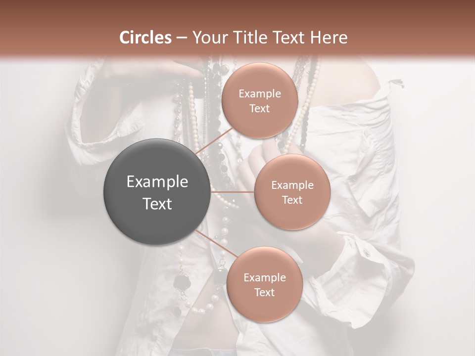 Caucasian Makeup Portrait PowerPoint Template