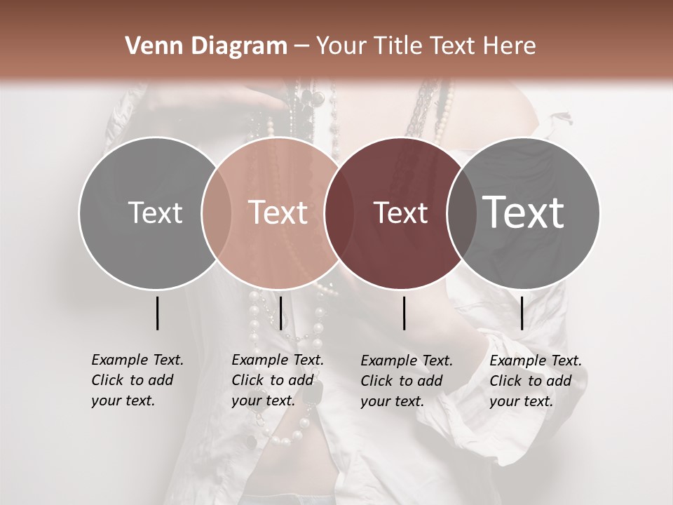 Caucasian Makeup Portrait PowerPoint Template
