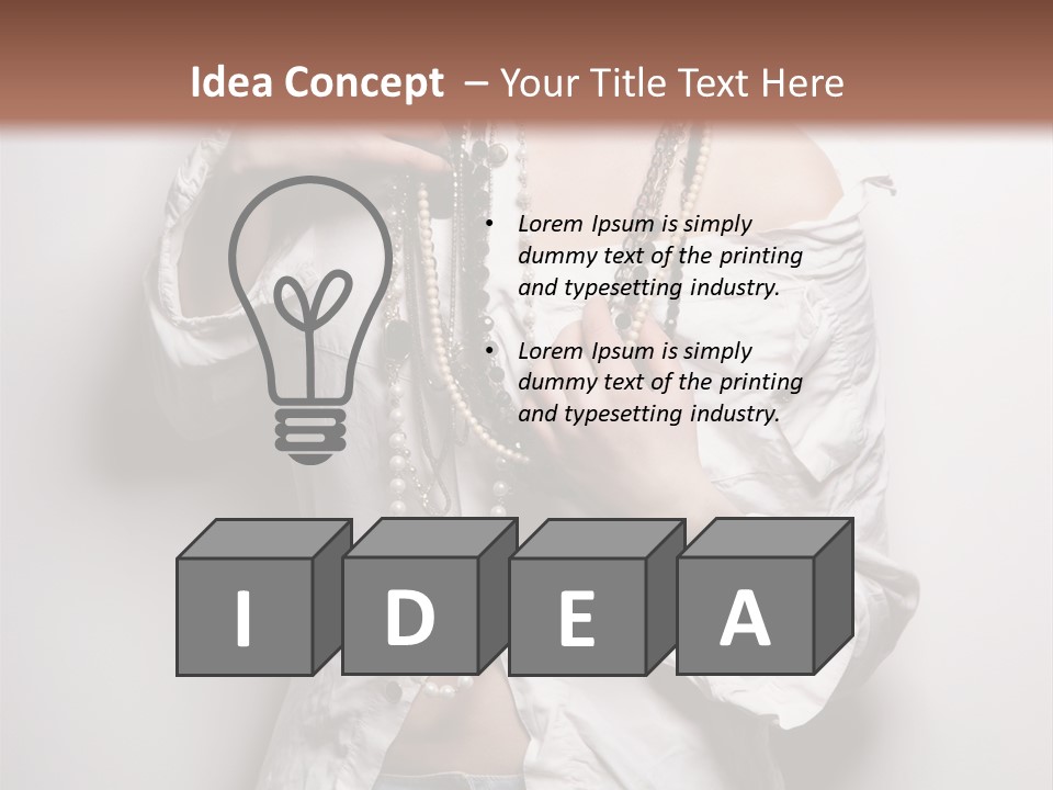 Caucasian Makeup Portrait PowerPoint Template