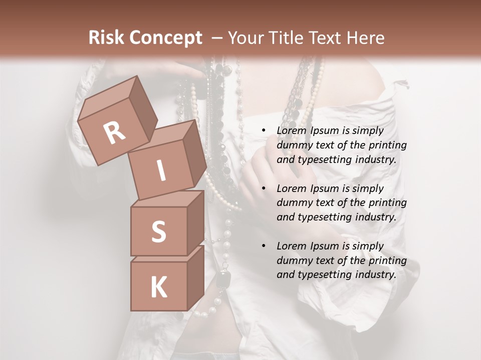 Caucasian Makeup Portrait PowerPoint Template