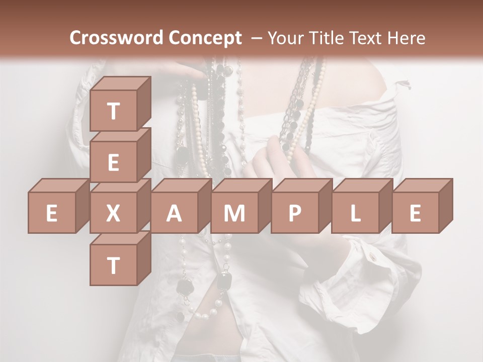 Caucasian Makeup Portrait PowerPoint Template