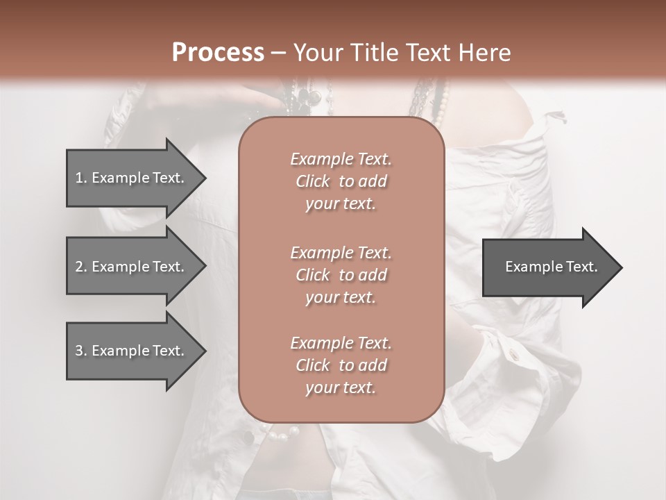 Caucasian Makeup Portrait PowerPoint Template