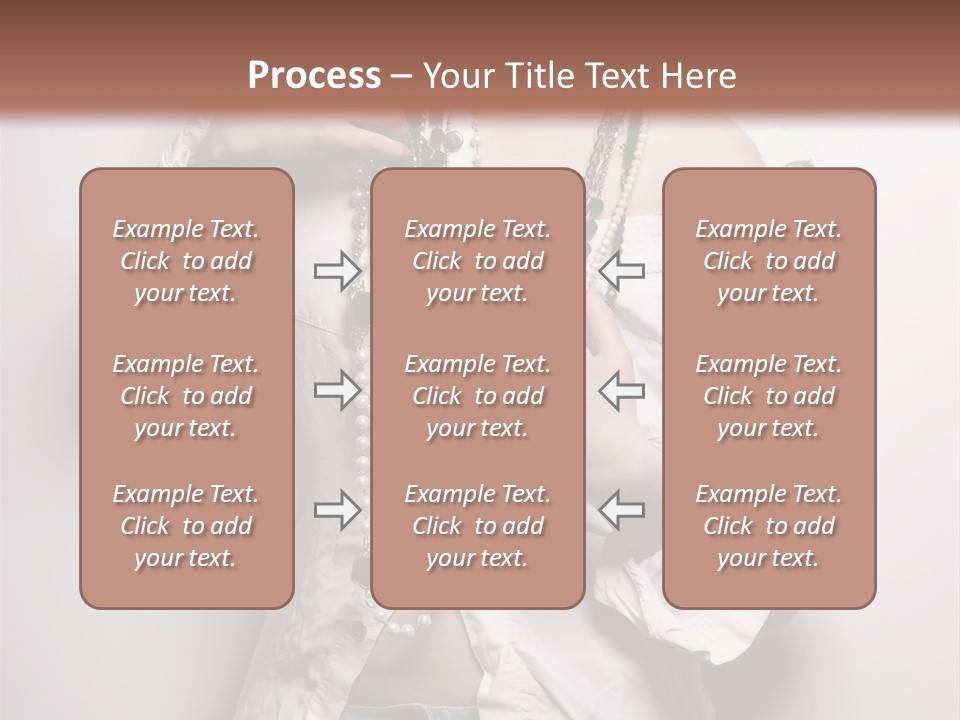 Caucasian Makeup Portrait PowerPoint Template