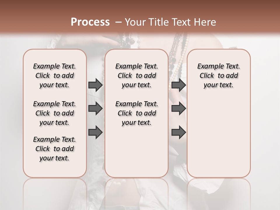 Caucasian Makeup Portrait PowerPoint Template