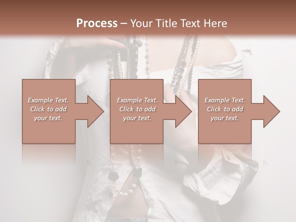 Caucasian Makeup Portrait PowerPoint Template