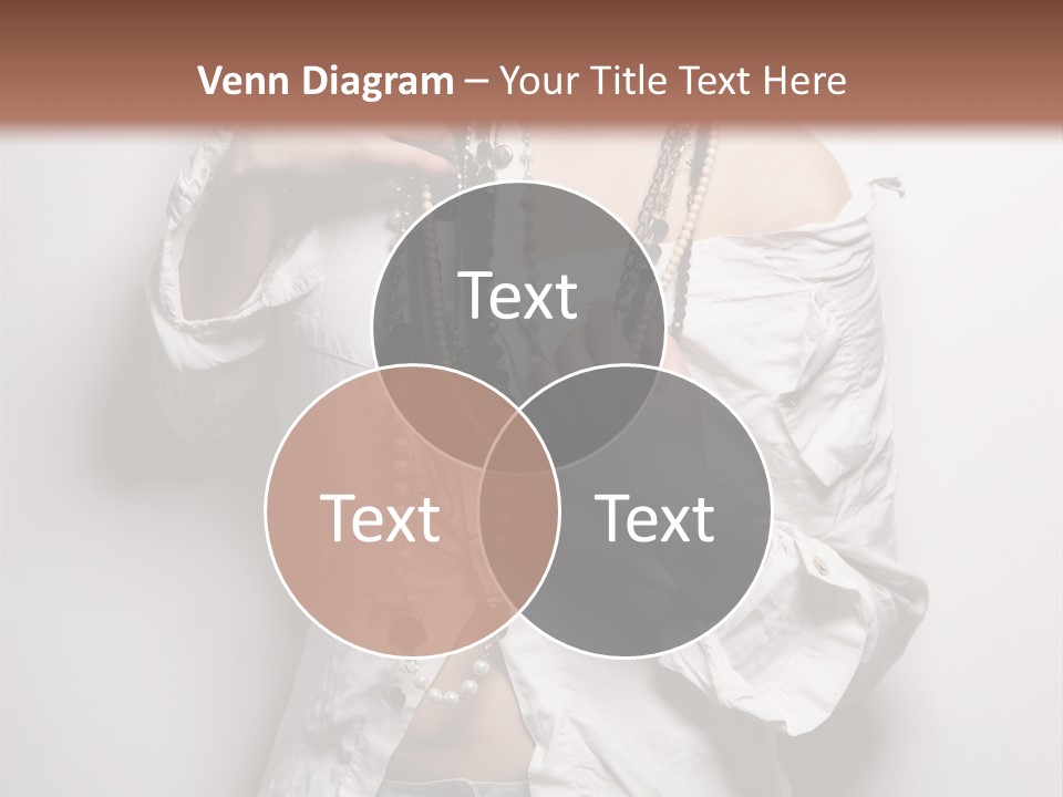 Caucasian Makeup Portrait PowerPoint Template