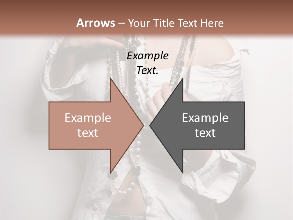 Caucasian Makeup Portrait PowerPoint Template