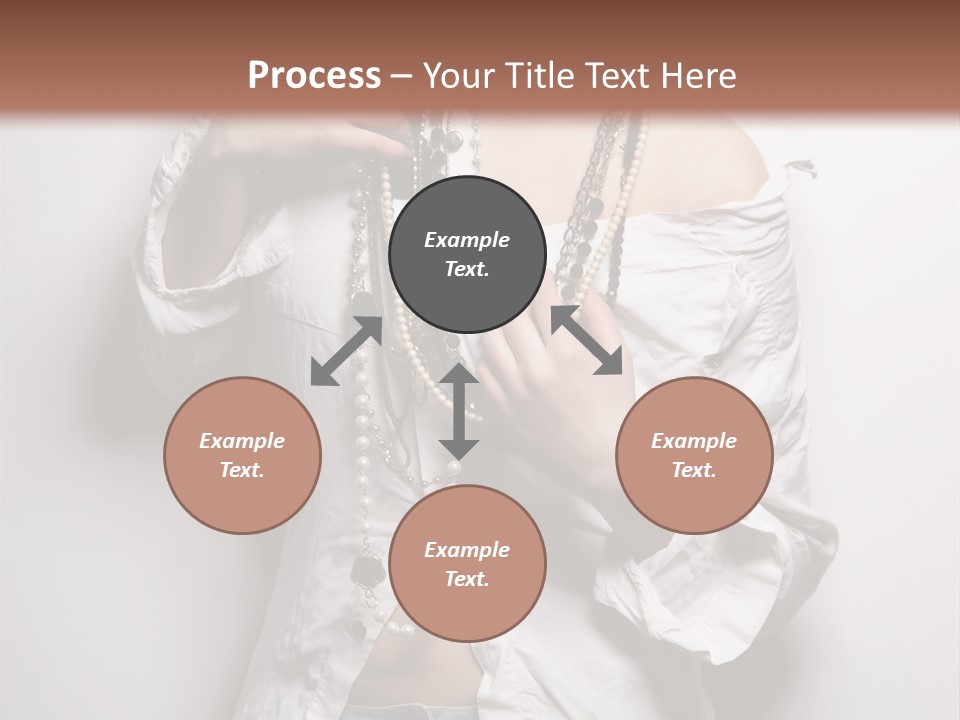 Caucasian Makeup Portrait PowerPoint Template